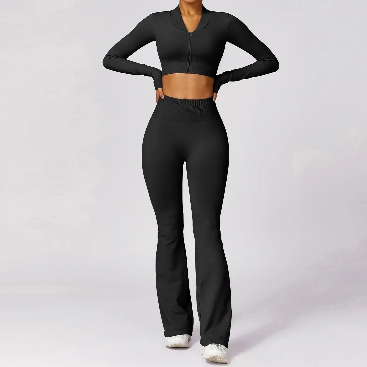2PCS Seamless Women Yoga Set Sportswear Gym Push Up Workout