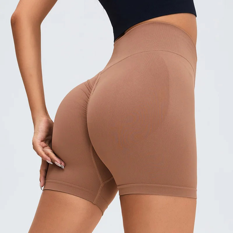 High Waist Seamless Shorts Women Scrunch Butt Yoga Shorts Push Up Gym Shorts Athletic Booty Fitness Workout Short Women Clothing