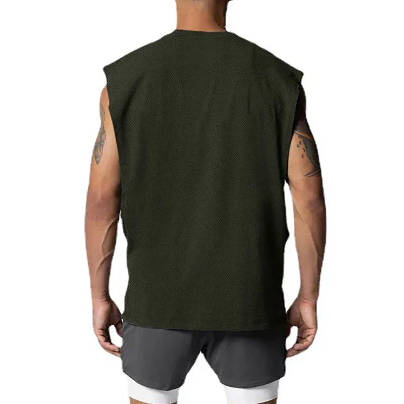 New Mens Mesh Quick Dry Singlets Cool Muscle Clothing