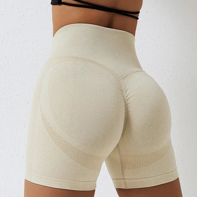 Seamless Shorts for Women Push Up Scrunch Butt Workout Shorts Running Fitness Sports Short Gym Clothing High Waist Yoga Shorts