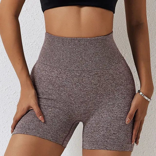 Seamless Shorts for Women Push Up Scrunch Butt Workout Shorts Running Fitness Sports Short Gym Clothing High Waist Yoga Shorts