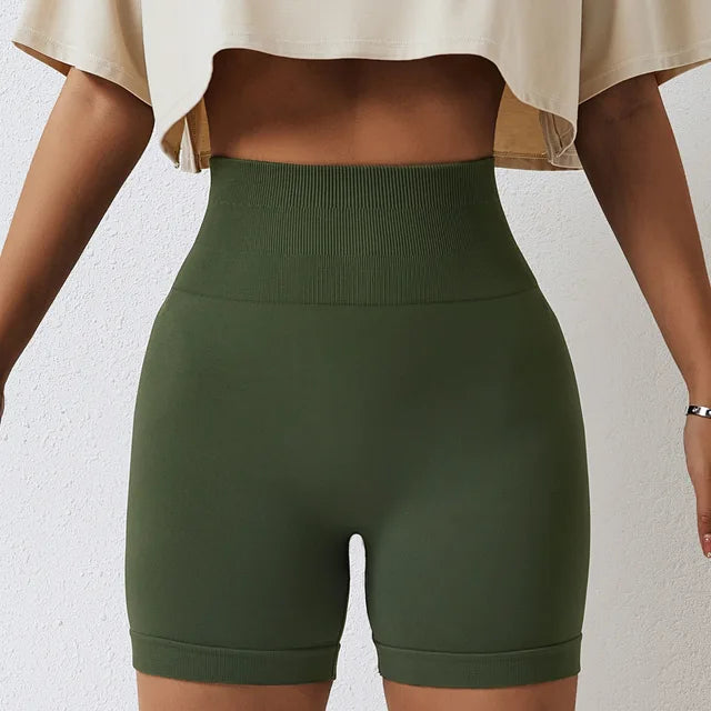 Seamless Yoga Shorts Women Fitness Shorts Running Cycling Shorts Breathable Sports
