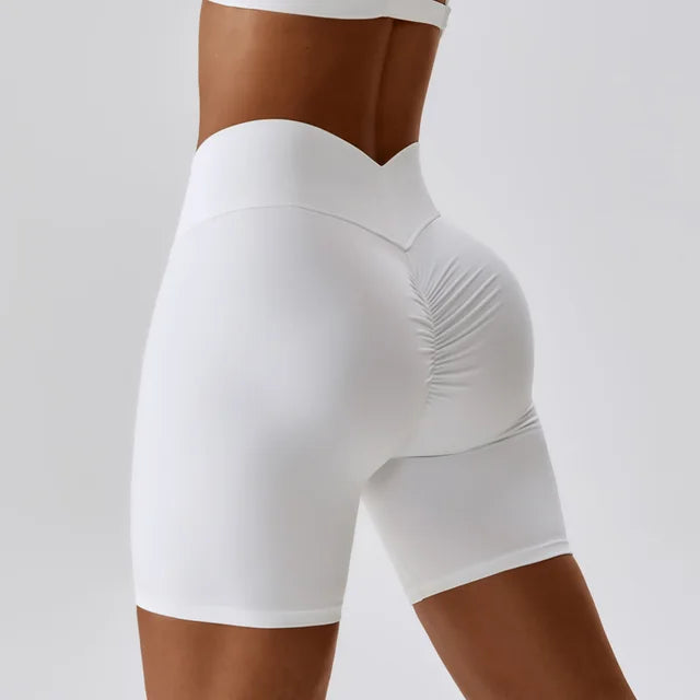 Women Sports Short Yoga Legging Shorts Squat High Waist Scrunch Butt Fitness Tight Shorts Cycling Workout Gym Push Up Shorts