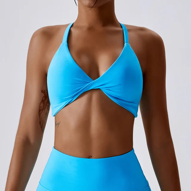 Women Stretchy Supportive Soft Comfort Twist Active Bra Sexy Underwear