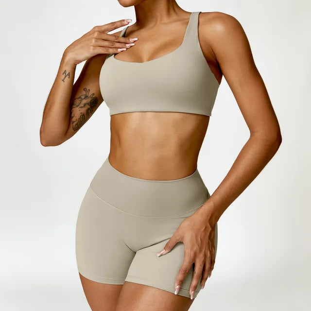 Women Tracksuit Yoga Set 2PCS Sportswear Workout Clothes Athletic