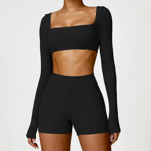Women Tracksuit Yoga Set 2PCS Sportswear Workout Clothes Athletic