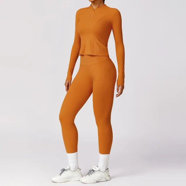 Yoga Set 2 Pieces Women Tracksuits Workout Sportswear Gym