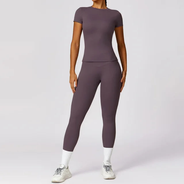 Yoga Set 2 Pieces Women Tracksuits Workout Sportswear Gym