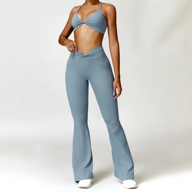 Yoga Set Workout Outfits for Women Tracksuit 2PCS Sport Bra High Waist