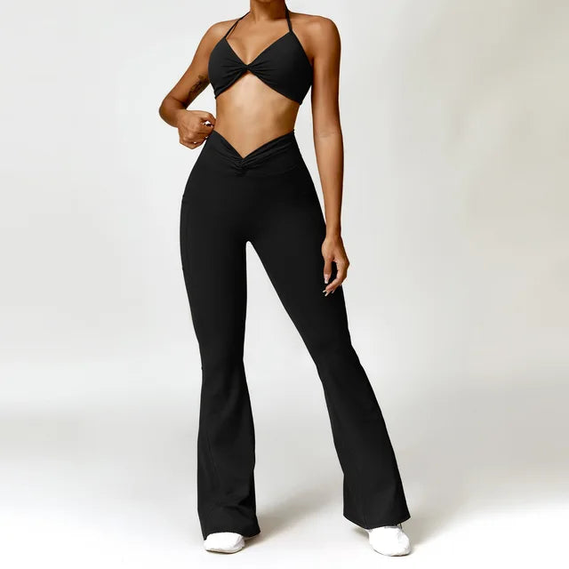 Yoga Set Workout Outfits for Women Tracksuit 2PCS Sport Bra High Waist