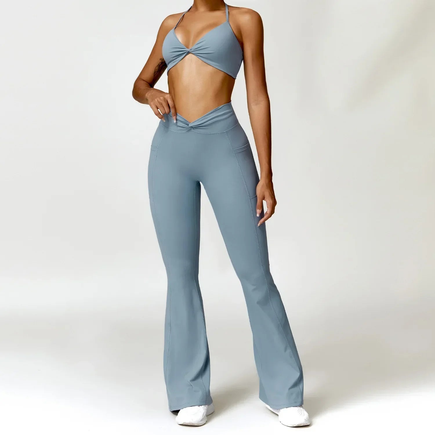 Yoga Set Workout Outfits for Women Tracksuit 2PCS Sport Bra High Waist