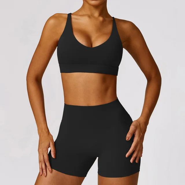 2PCS Yoga Set Gym Clothes Sportswear Yoga Suits For Women's Fitness