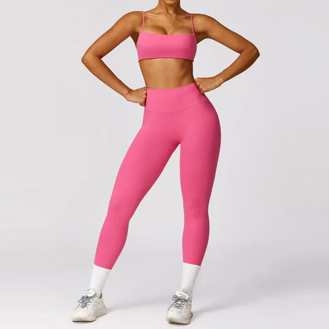 2pcs Seamless Yoga Set Gym Clothes Sportswear Yoga Suit For Women