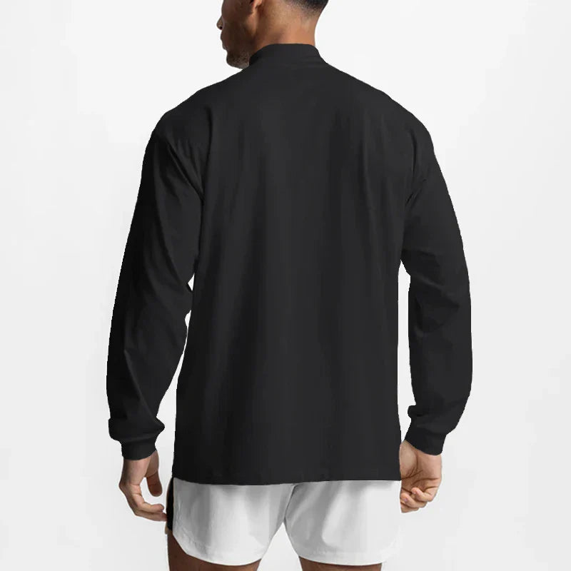 T Shirt Workout Oversized High-neck Long Sleeve Tshirt