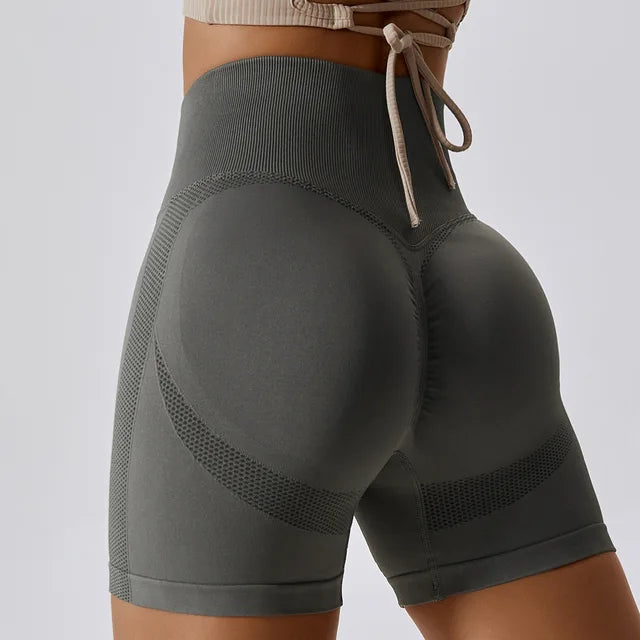 Seamless Shorts for Women Push Up Scrunch Butt Workout Shorts Running Fitness Sports Short Gym Clothing High Waist Yoga Shorts