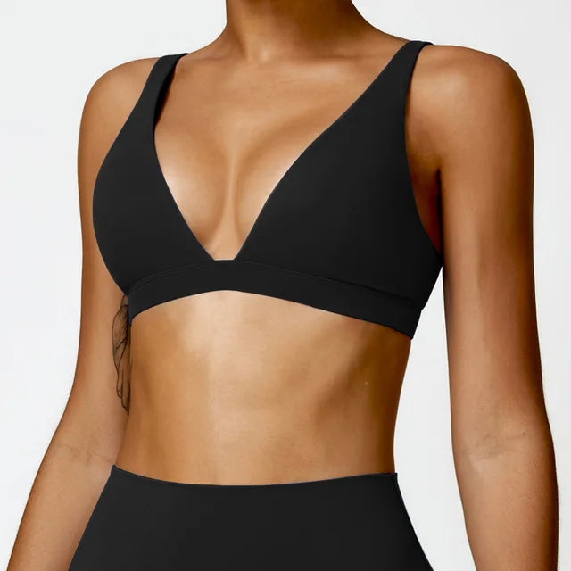 Sports Bra Shockproof Crop Anti-sweat Fitness Top Women Seamless Yoga Push up Sport Gym Breathable Workout Top Soft Underwear