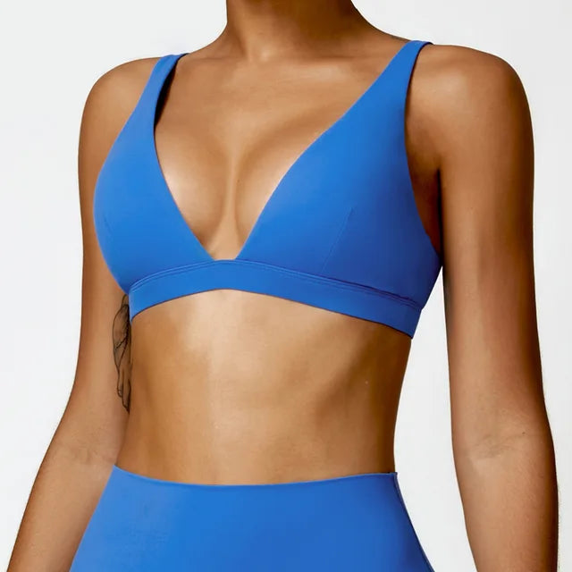 Sports Bra Shockproof Crop Anti-sweat Fitness Top Women Seamless Yoga Push up Sport Gym Breathable Workout Top Soft Underwear