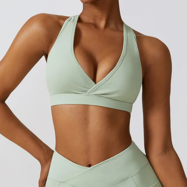 Women Breathable Sports Underwear Absorb Sweat Shockproof Padded Gym Push Up