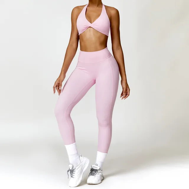 Women Seamless Yoga Set 2PCS Gym Workout Clothes for Female