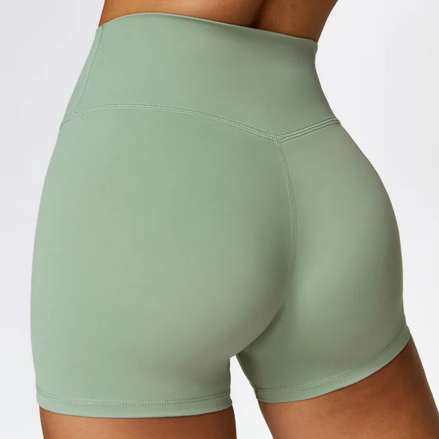 Women Yoga Shorts Fitness Shorts Running Cycling Shorts Breathable Sports Leggings High Waist Summer Workout Gym Push Up Shorts