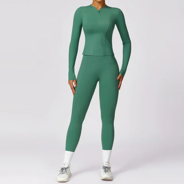 Yoga Set 2 Pieces Women Tracksuits Workout Sportswear Gym