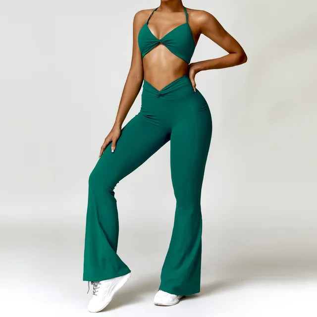 Yoga Set Workout Outfits for Women Tracksuit 2PCS Sport Bra High Waist