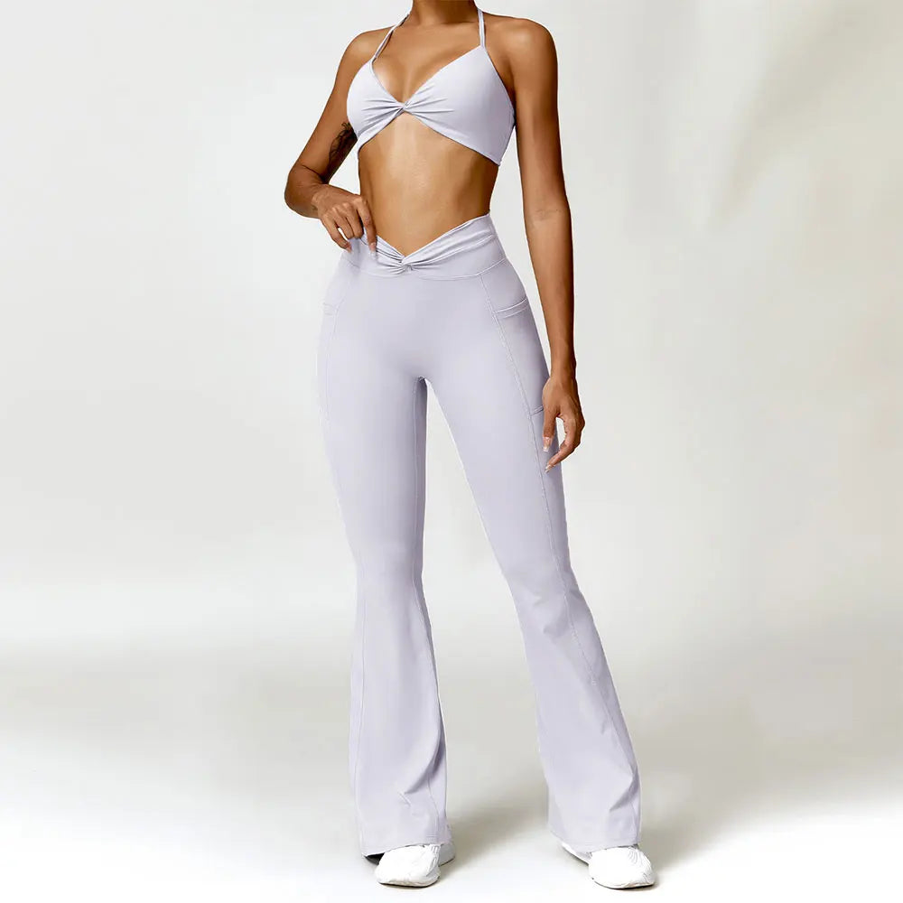 Yoga Set Workout Outfits for Women Tracksuit 2PCS Sport Bra High Waist